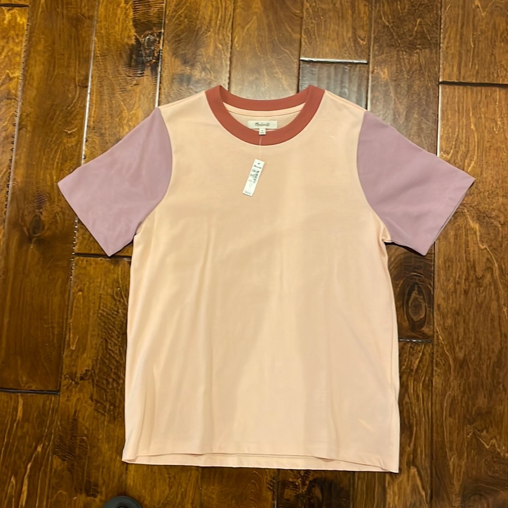 MADEWELL COLOR BLOCK T SHIRT NWT